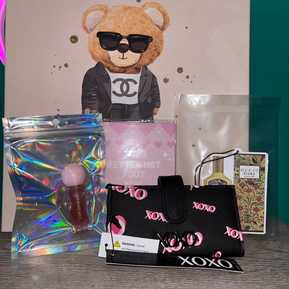 XOXO Handbags - 4 Piece Bundle! XOXO Wallet, Lip Gloss, Lip Mask, Air Freshie